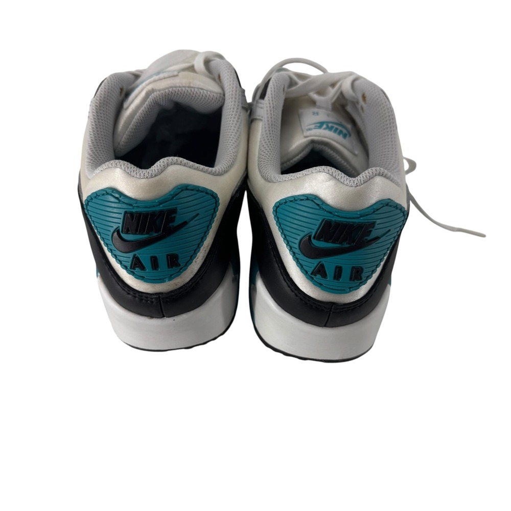 Nike Air Max 90 Womens 10 White Grey Teal Metallic Sneakers FB8570-101 - Picture 7 of 11